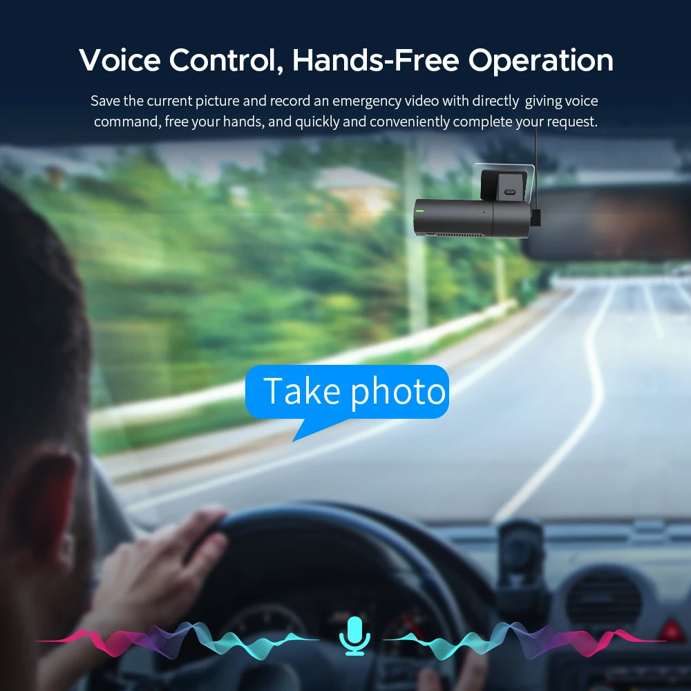 KAWA داش كام مسجل فيديو D6 3K كاميرا سيارة ، جهاز تسجيل فيديو رقمي للسيارات التحكم الصوتي داش كاميرا السيارات ، كاميرا داشكام للرؤية الليلية 2025 جديد