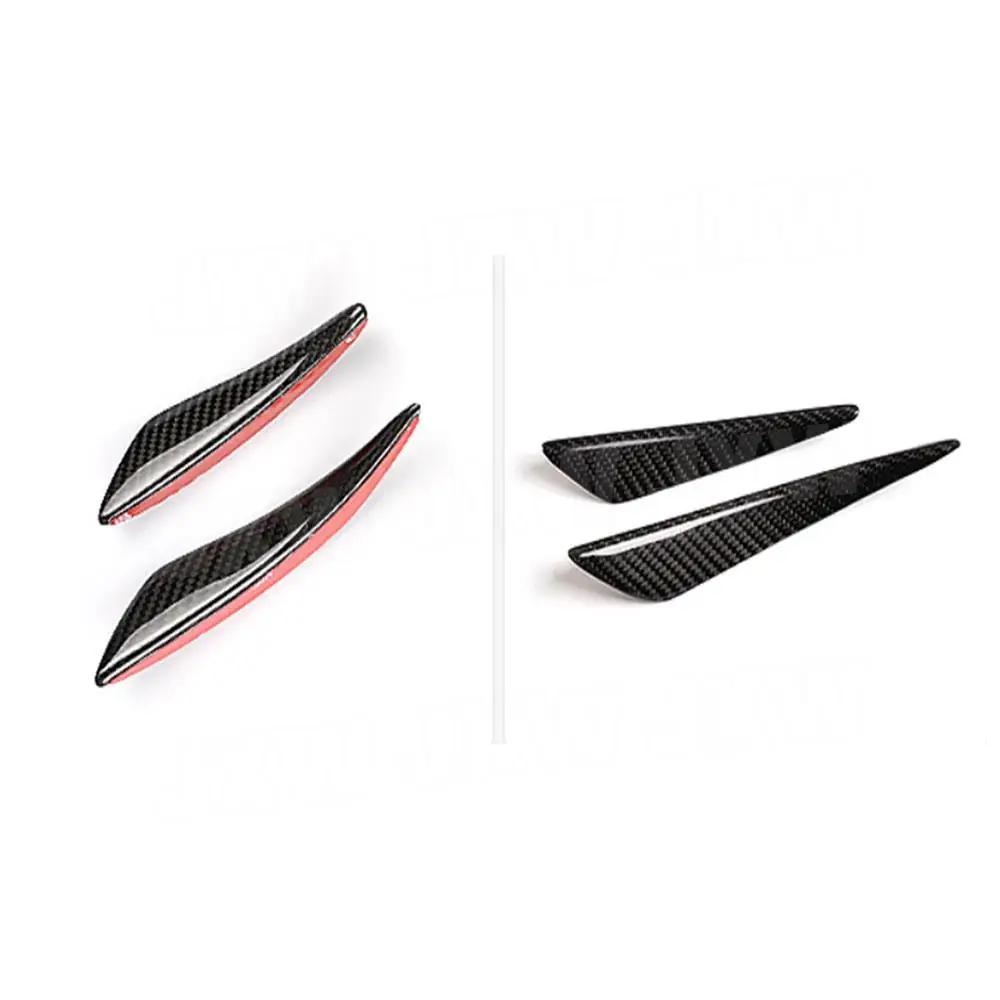 Universal Front Bumper Lip Spoiler Splitter Air Knife Canards Sticker 4PCS Carbon Fiber for Benz A B C E S Class W205 W212 W218