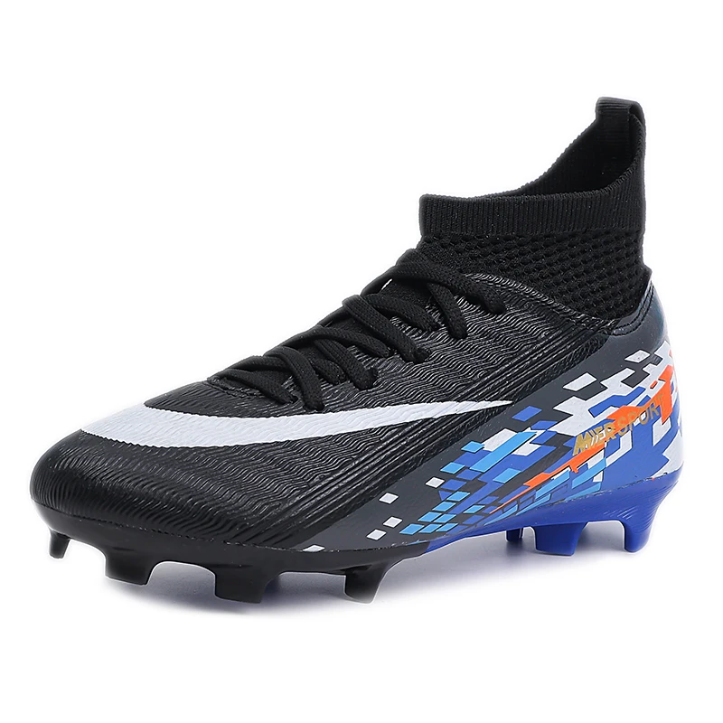 Botas de fútbol para niños y niñas, zapatillas de fútbol para césped artificial e interior, unisex, de caña alta, AG TF, botas de fútbol, zapatillas de entrenamiento de béisbol y rugby para jóvenes