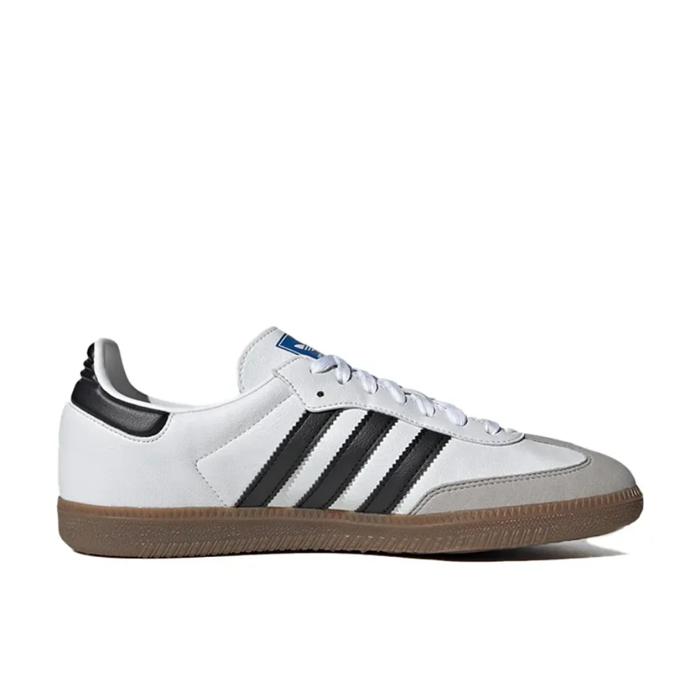 Adidas Original Samba Vegan Low Top Men's and Women's Board Shoes Non-slip Wearable Casual Shoes White