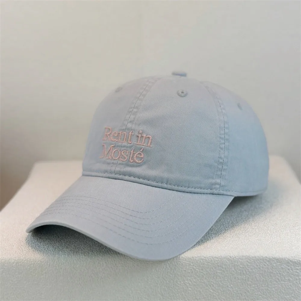 Soft Top Construction Embroidered Baseball Cap Big Head Friendly Low Profile Design Morandi Color Sun Hat