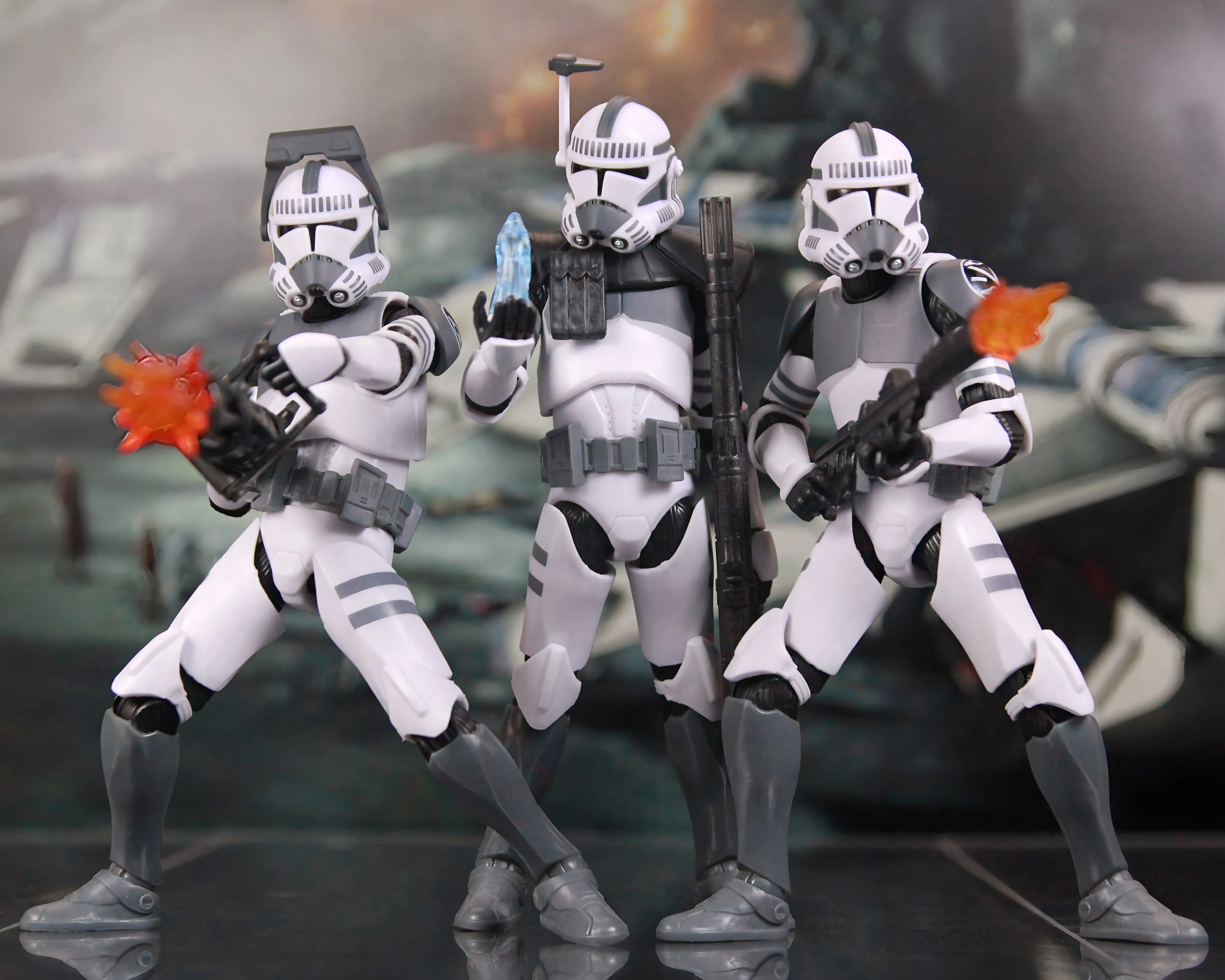 New Body(JOV3.0) - Star Wars 104th Trooper Wolf Pack Boost Sinker Comet Kamino ARC Trooper Grey Team 6" Action Figure Clone Toys