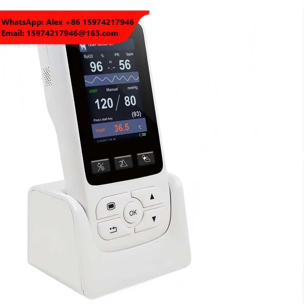 EUR VET Vet Clinic Pet Hospital Equipment Portable Battery Veterinary Monitor Pulse Oximeter Handheld ECG Animal Monitor