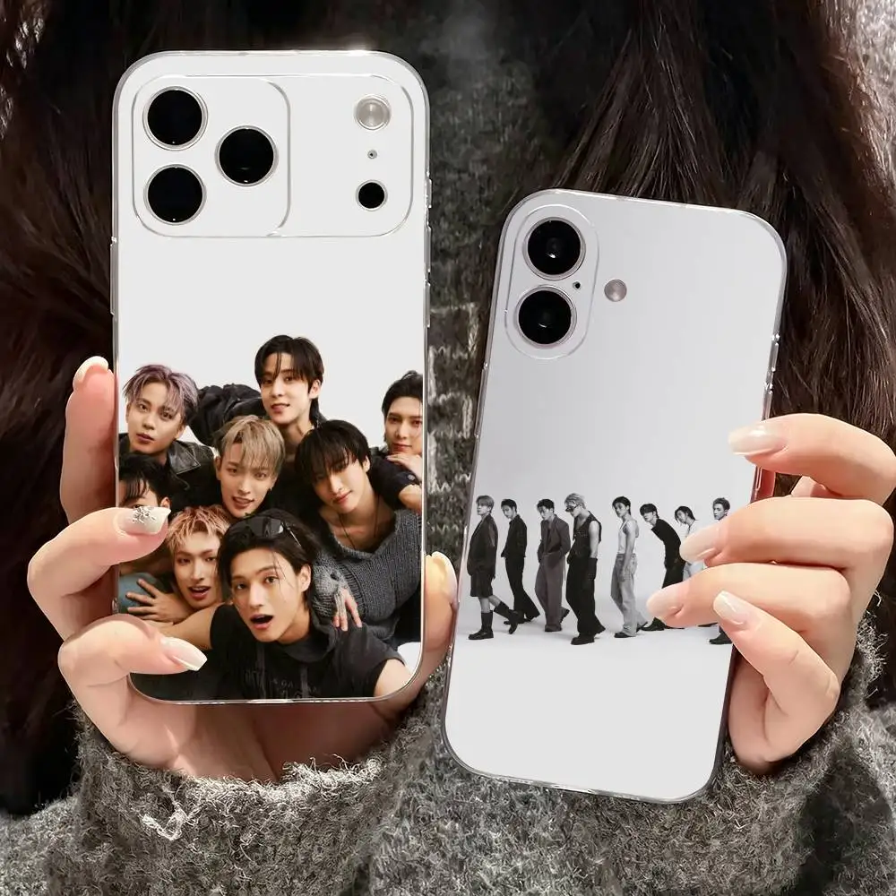 

Hot I-ATEEZ Kpop Phone Case For iPhone17,16,15,14,13,12,11 Plus,Pro Max Soft Transparent Cover