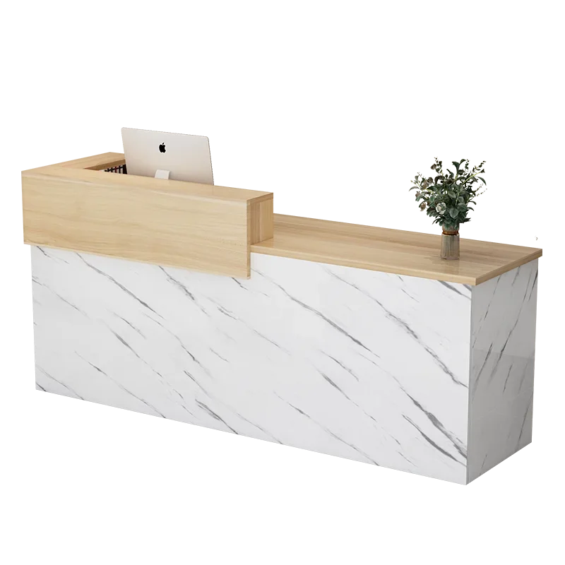 White Office Reception Desk Podium Restaurant Tables Checkout Register Shop Counter Bar Pulpitos Kassentisch Shop Furniture