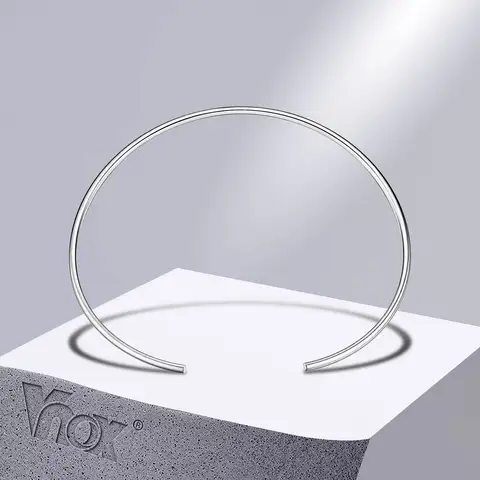 Vnox 미니멀리스트 여성 토크, 골드 컬러 스테인레스 스틸 초커, 세련된 우아한 스트리트웨어 클럽 목걸이