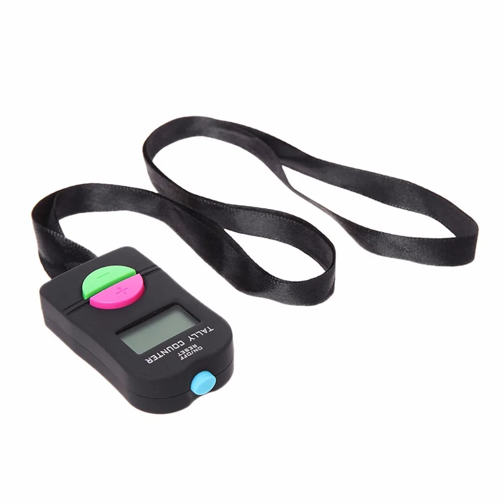 Digital Tally Counter Electronic Hand Held Clicker 0-9999 Count Range ABS Shell With Audible Beep For Golf Inventory Counting To
