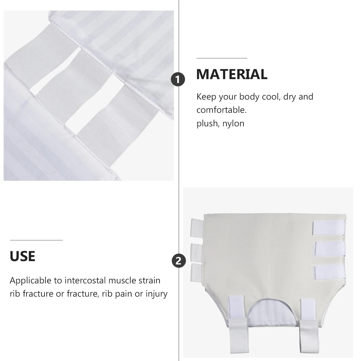 Breathable Chest Support Brace Protective Belt Elastic Chest Binder Rib Protector for Postoperative Recovery Dislocated Ribs