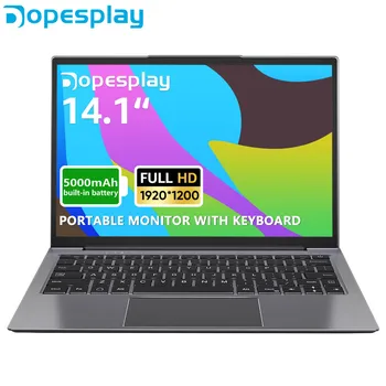 Dopesplay 14.1inch Portable Lapdock Monitor with Keyboard FHD 1200P IPS 60HZ Second Monitors For Samsung Steam Deck Mac Laptop