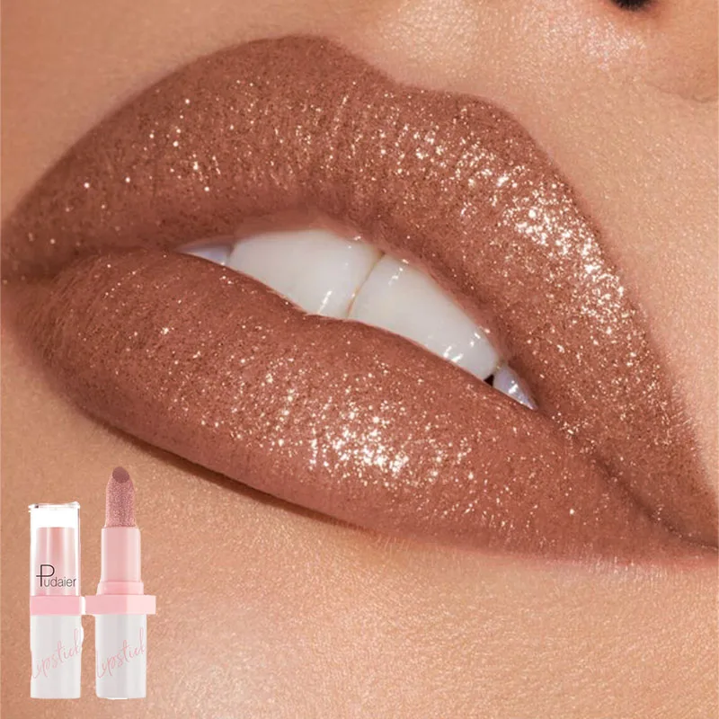 Metallic Pearlescent Lipstick Burst Flash Lip Glaze Europe and the United States Lip Gloss 10 Colors Lip Honey Pink Sexy Lips