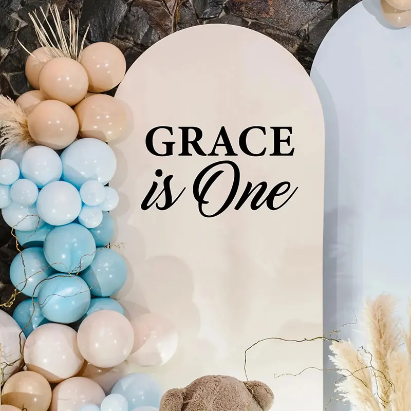 

Customizable Happy Birthday for Balloon Arch Sticker, First Birthday Decal, Personalized Birthday Party Decoration Q144