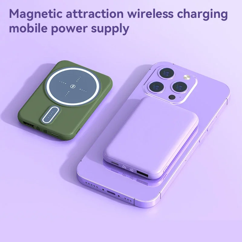 Magsafe-Banco de energía magnético inalámbrico, pantalla Digital delgada y portátil para iPhone, 30000mAh, 20000mAh, envío gratis