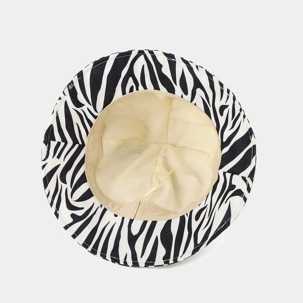 New Cat's Ears Bucket Hat Cow/ Leopard Print Sunscreen Panama Fishing Cap Wide Brim Anti-UV Fisherman Hats Unisex