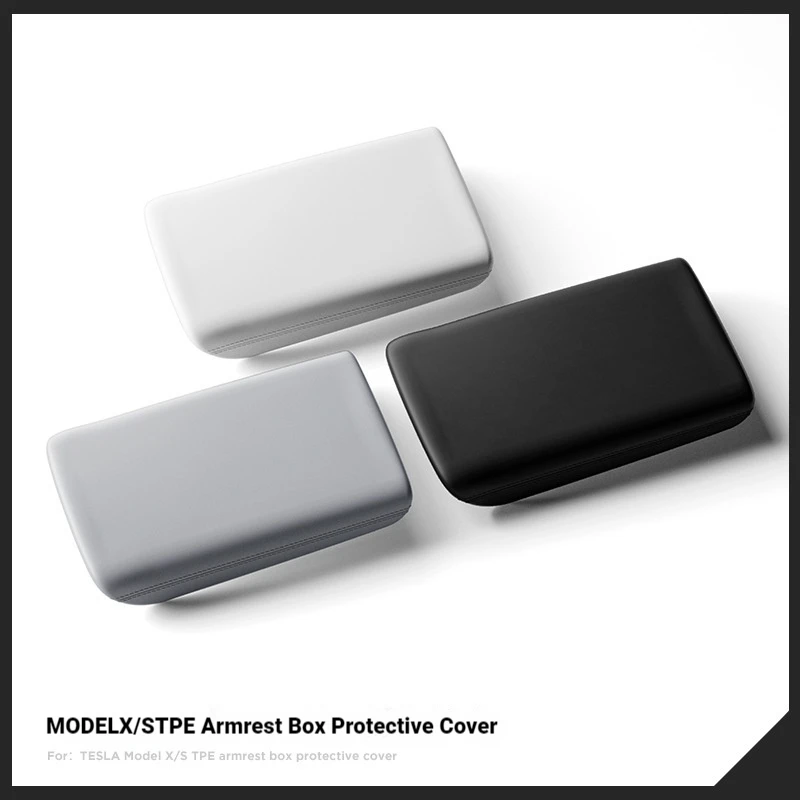 Suitable for 23 Tesla Model X/S carbon fiber armrest box protective covers, central control covers, interior modification access