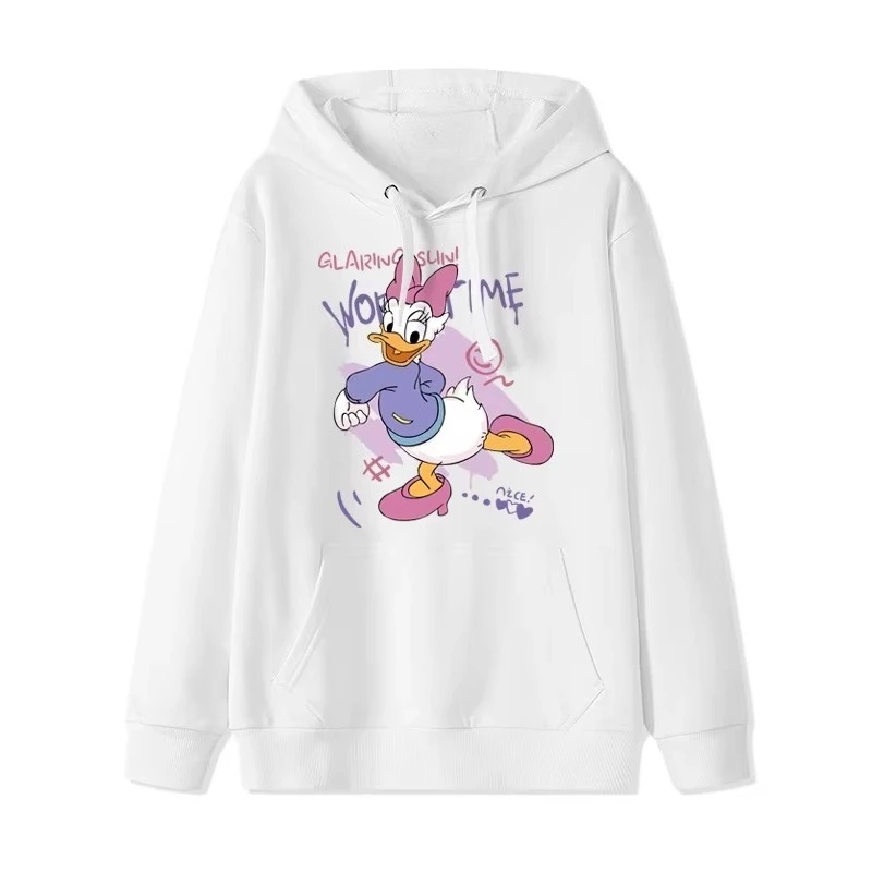 

Miniso Дональд Дак с принтом и капюшоном, мужские и женские модные толстовки Y2k, модные свободные повседневные уличные толстовки для пар, 2025