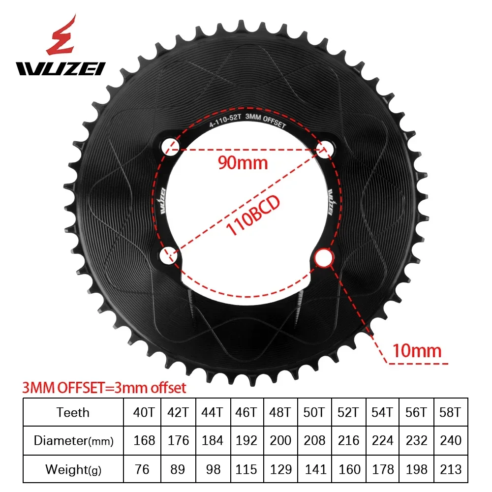 Bcd 110 Chainring Narrow Wide 40t 42t 44t 46t 50t 52t 54t 56t 58t