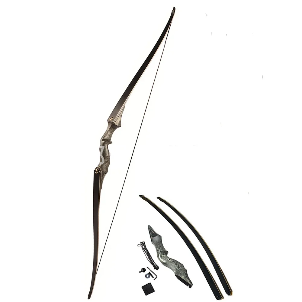 

Archery 30-60lbs Takedown 60inch Longbow Recurve Bow American hunting Left and Right Hand for Shooting Training