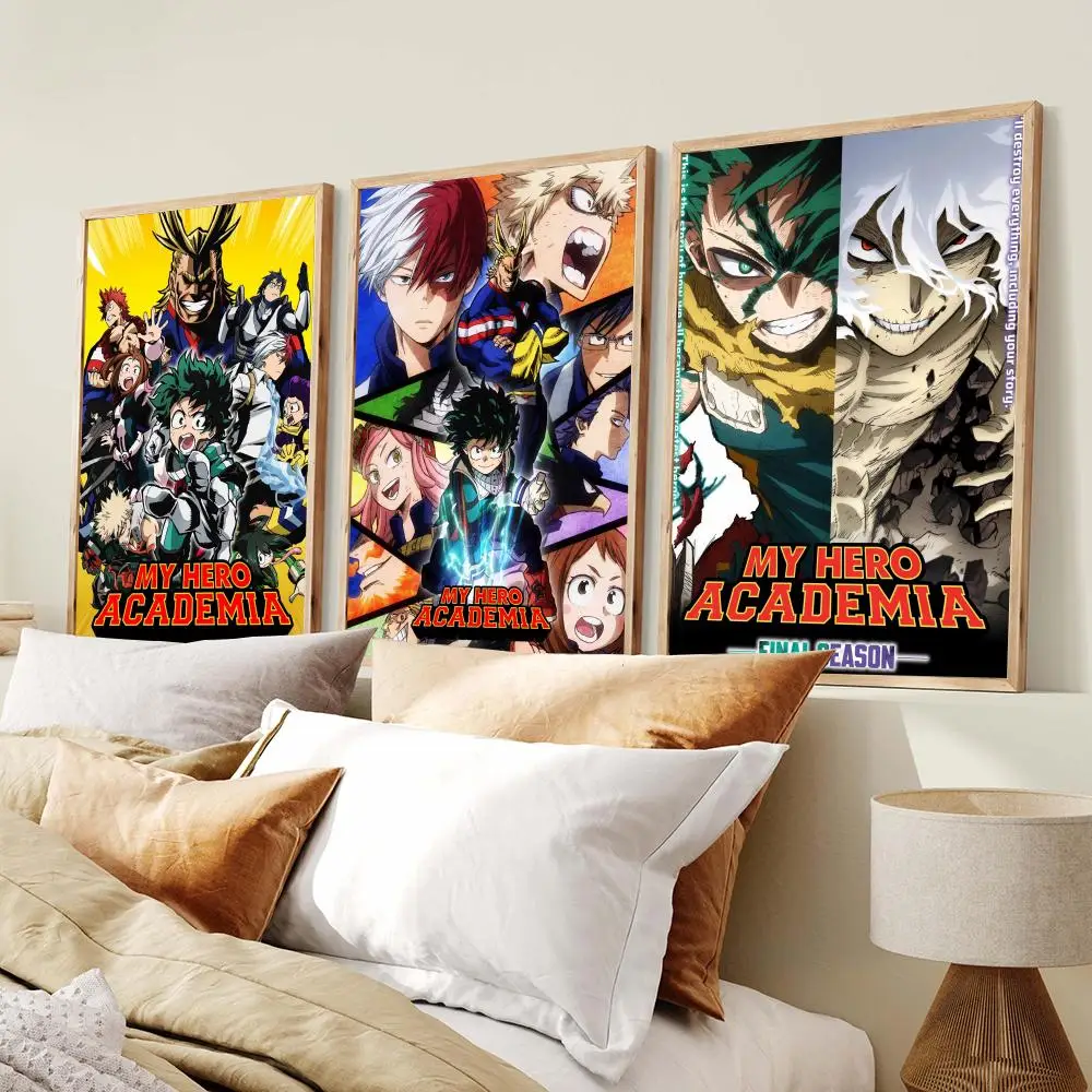 Superpower School MHA Poster PP Wall Art Prints Poster for Dorm Room Apartment Home Office Room Decor Gift Waterproof