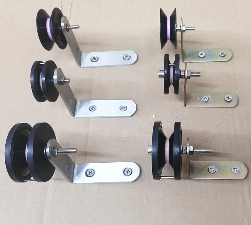 10pcs Wire Passing Wheel Fixed Pulley with Bracket Wire Textile Pulley Dehairing Machine Guide Wheel Passing Device