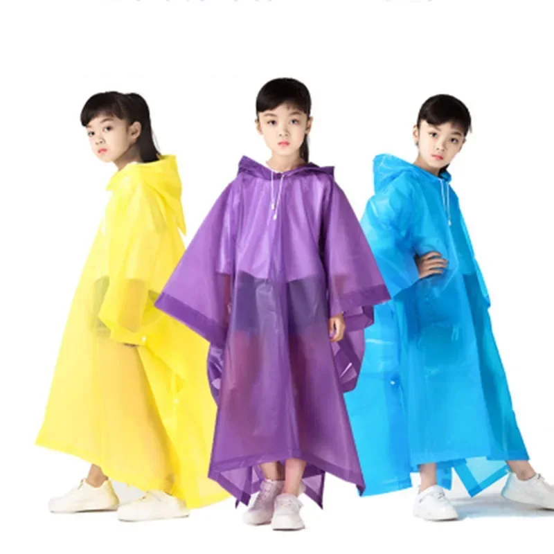 

Waterproof Kids Raincoat Fashion Pullover foldable Outdoor Travel Rainwear Children Light weight Eva Rain Cover Child Дождевик