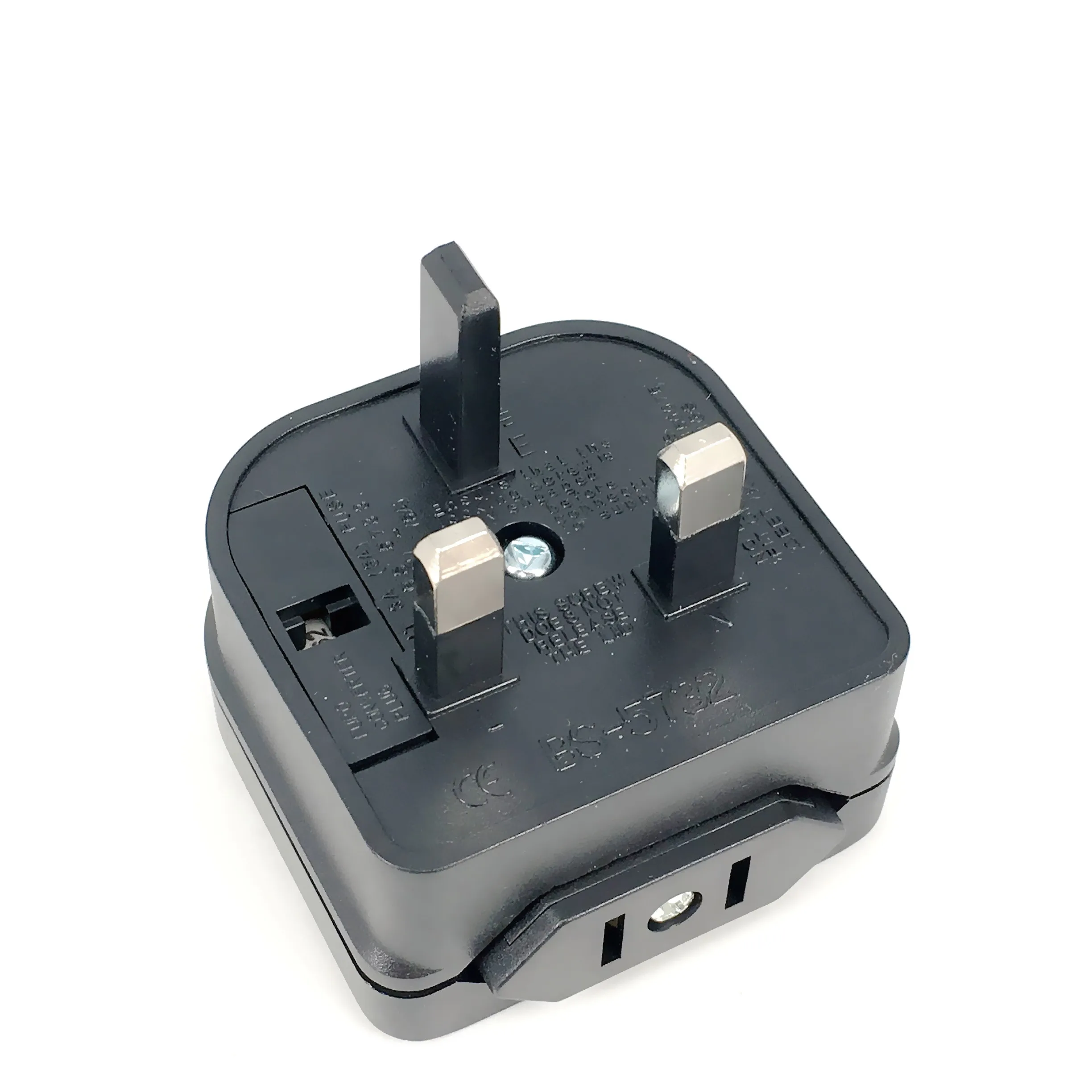 High Quality UK Converter With Fuse, US/Janpan/China 2 Flat Parallel Pin Plug To Singapore Malaysia Hongkong Socket Power Adapte