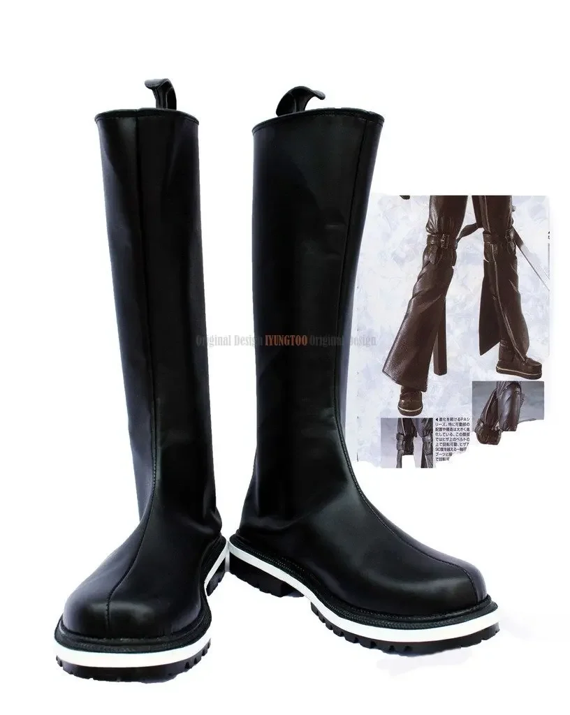

FF7 KADAJ Cosplay Shoes Final Fantasy VII KADAJ Cosplay Boots Black Shoes Custom Made