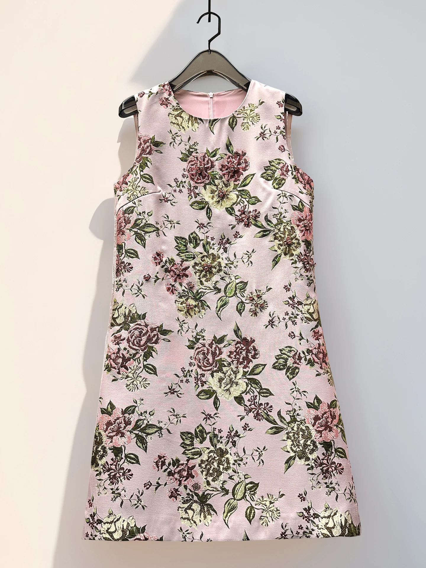 Summer 2027 New Women's Embroidered A-Line Skirt Vest Diamond-Encrusted Floral Pattern Traditional Chinese Style Cotton Polye...