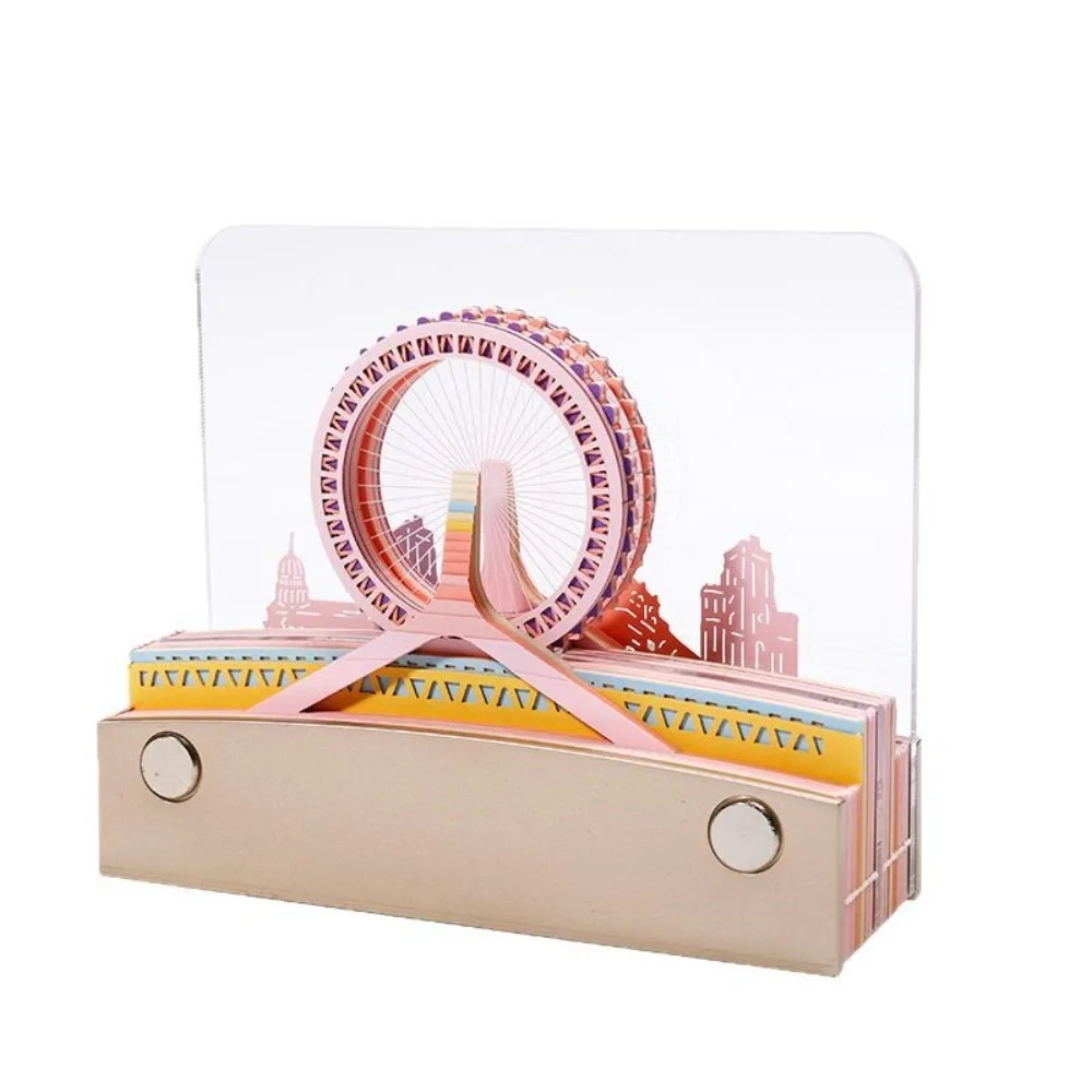 Tianjin Eye Cultural and Creative 3D Paper Carving Sticky Note Architectural Model Stereo Sticky Note Creative Souvenir