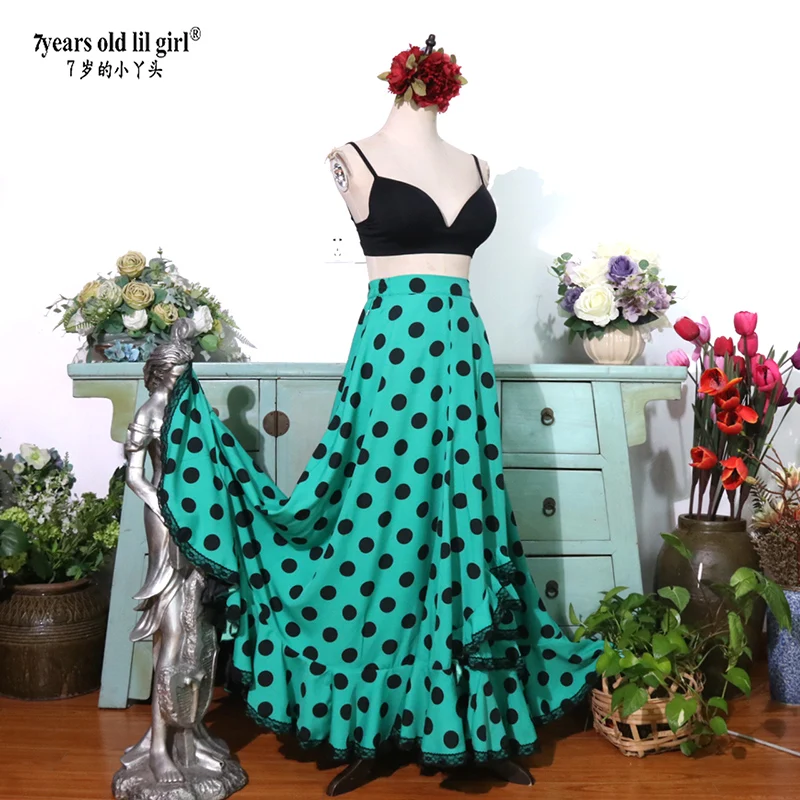 Kostium Flamenco Hiszpański Spódnica Kostiumowa Damska Dziewczęca Cygańska na Festiwal Balowy Występ Taneczny MM05