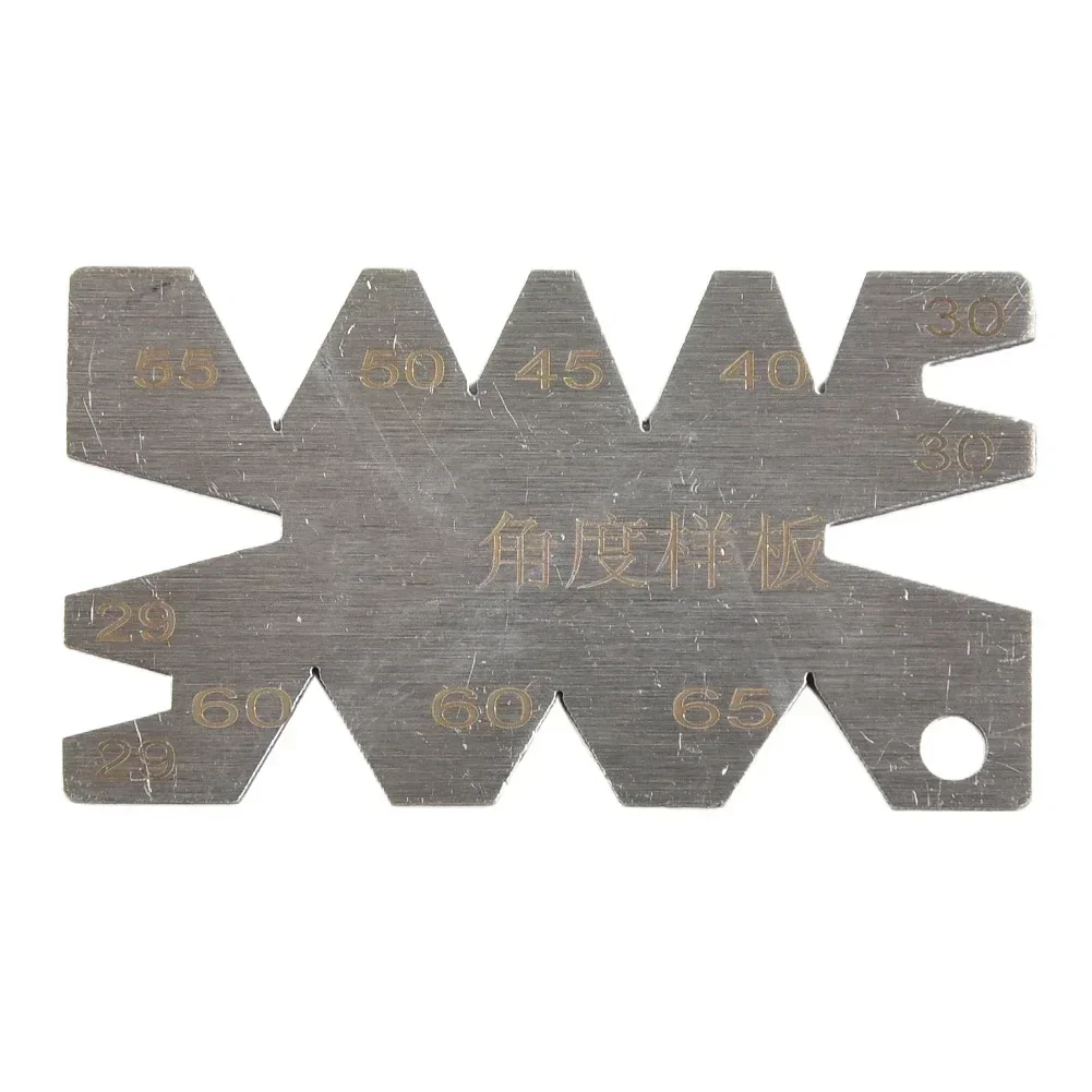 Medidor de ángulo de corte de hilo de hierro inoxidable, herramientas de diseño, cintas de medición, calibre de corte de hilo 29/30/40/45/50/55/60/65 grados