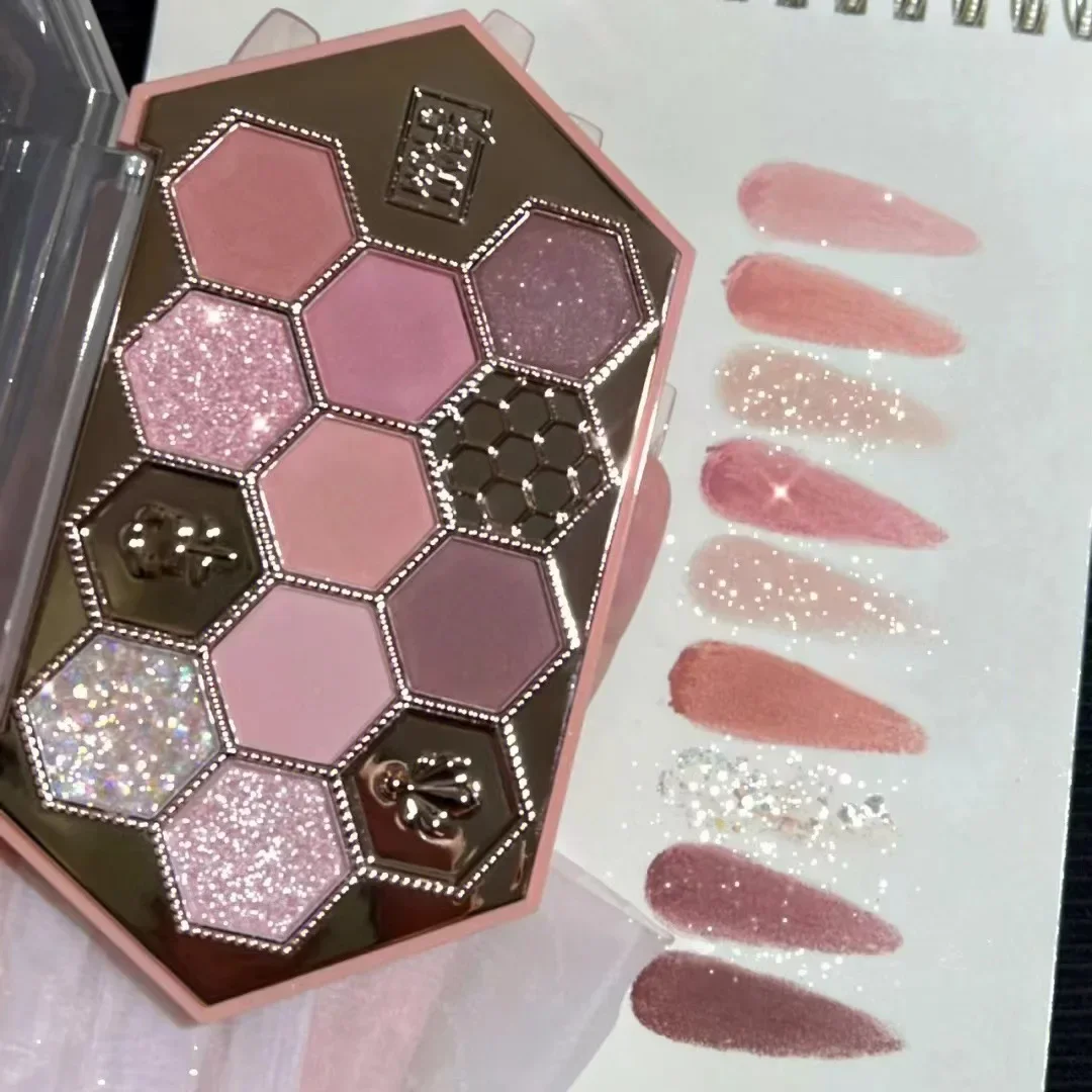 HOLD LIVE 허니컴 다이아몬드 허니 티 밀크 커피 오렌지 브라운 진주빛 글리터 컬러 아이섀도 팔레트
