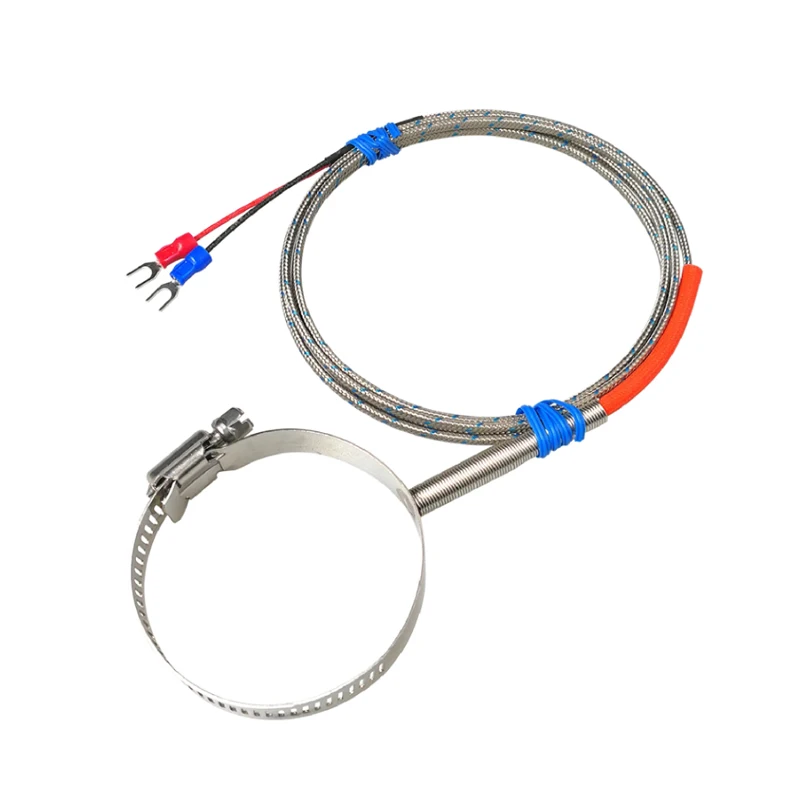 Adjustable k Type Temperature Sensor Circle Pipe Thermocouple Clamp for Injection Mold Machines