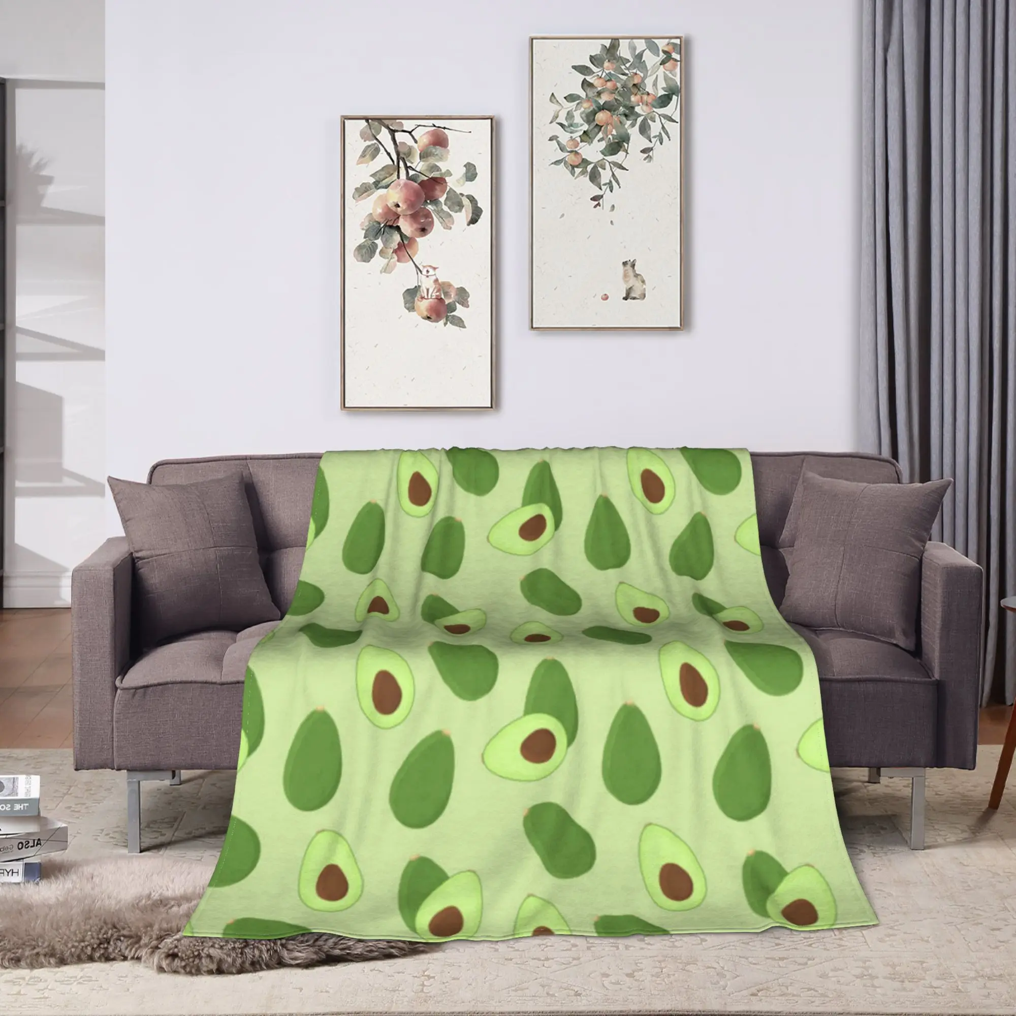 Cute Fruit Vegetable Warm Soft Blankets  Children Plush Bedding Throws Novelty Home Decor Flannel Bedspread Sofa Bed Cover