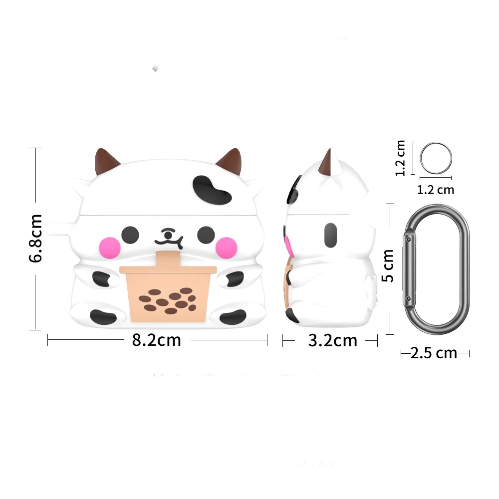 

Earphone Case Cover for Airpods Pro 3 2025 Silicone Wireless Earbuds Charging Box Protective Shell With Keychain