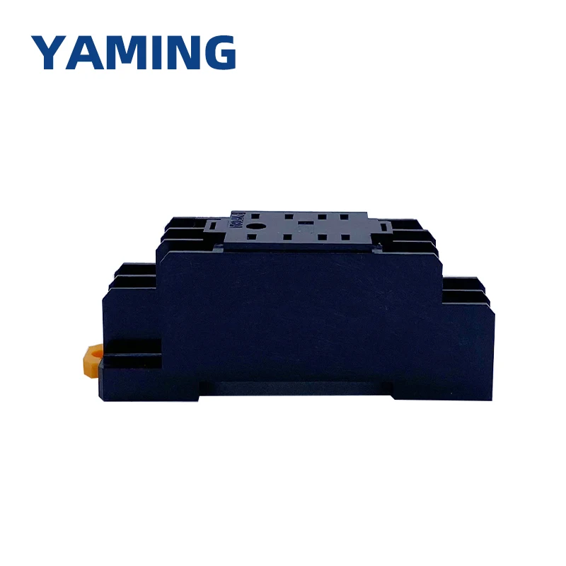 PYF08A Intermediate Relay Base Socket For HH52P/MY2 Eight Pins Terminal Socket Black 5A Power Control DIN Rail 2NO 2NC