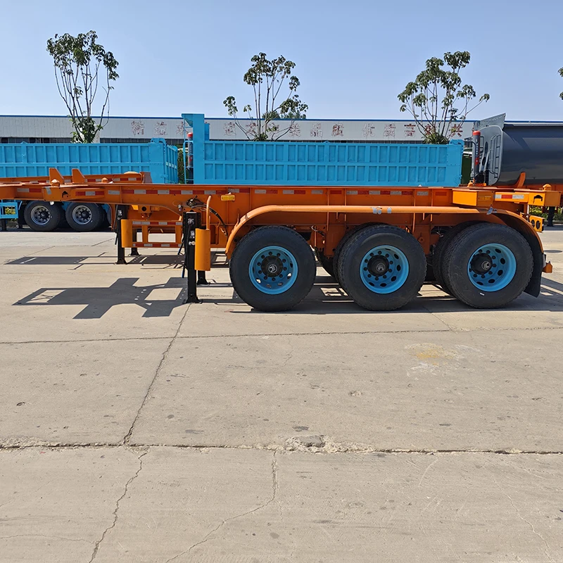 Brand-new 3 Axle Container Skeleton Semi Trailer 40ft High Quality Heavy Duty Truck Trailer Export