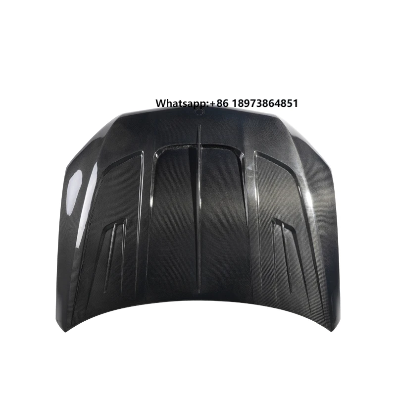 

Langyu Car Exterior Parts Engine Cover Carbon Fiber Front Bonnet for Mercedes Benz GLE43 GLE50 GLE53 GLE63 LD Style Engine Hood