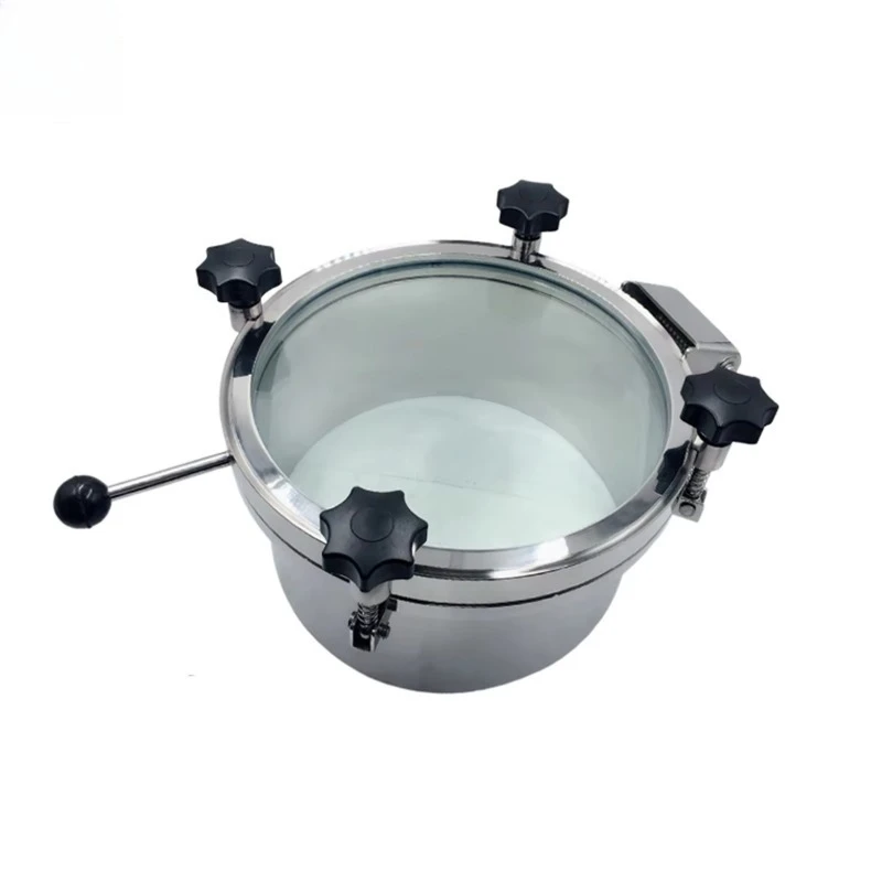 Stainless Steel Tank SS304 High Pressure Round Manhole Cover With Sight Glass Union Sight Glass Flange Sight Glass
