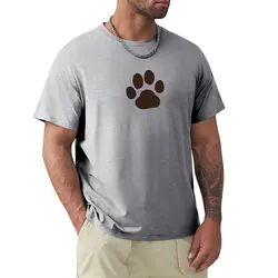 Camiseta con estampado de pata de perro o gato para hombre, ropa de anime, top de verano, camisetas de gran tamaño