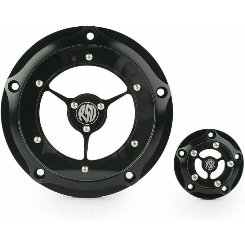 Derby Cover Timing Timer Cover Points Cover Set Engine Clutch Side Fits for Harley Softail Street Glide Road King Dyna Fatboy