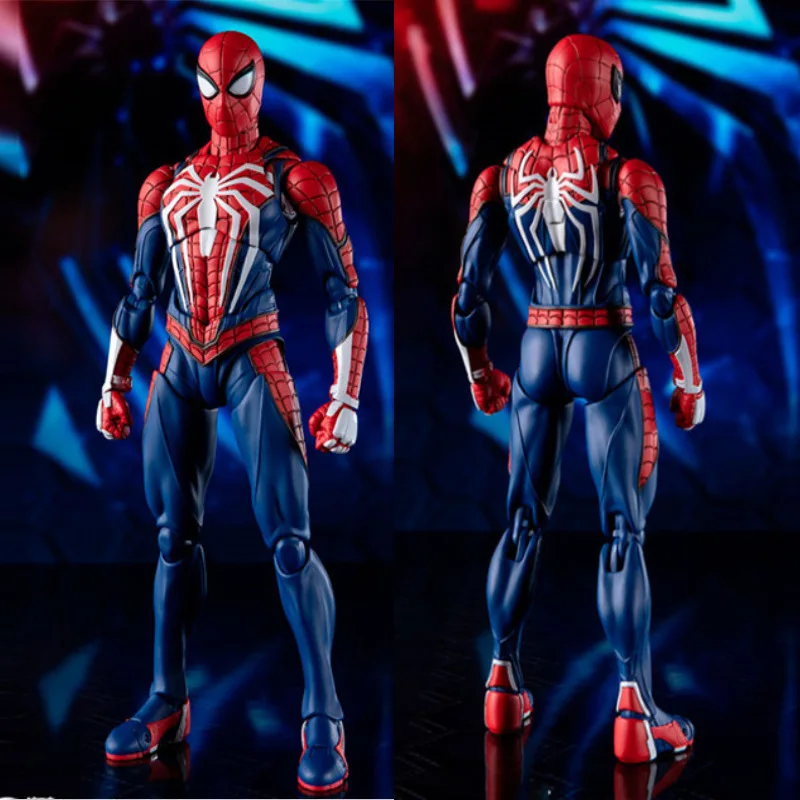 Marvel dessin animé WD Spider Man vinyle visage Figure poupée améliorée bataille robe drôle PS4 jeu Version Mobile Spider Man poupée modèle