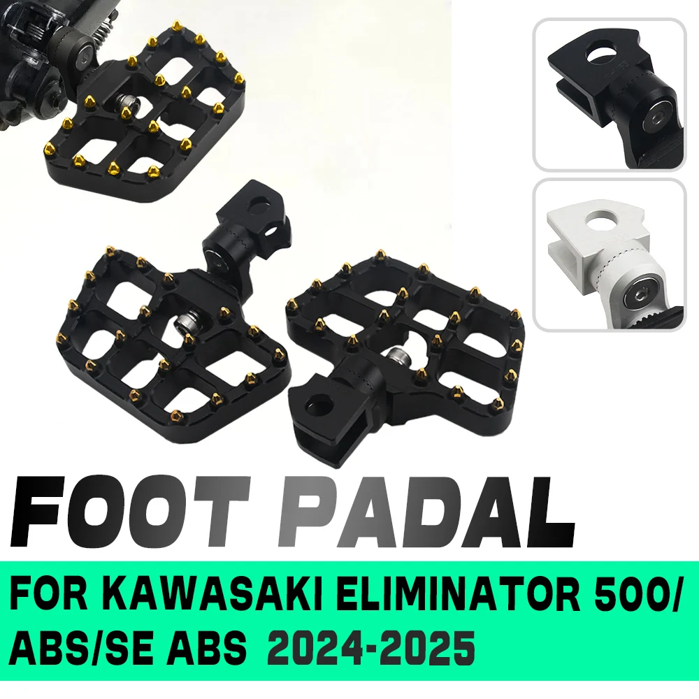 

Подставки для ног водителя, педали для мотоцикла, алюминиевая регулируемая подставка для ног, комплект подножек для Kawasaki Eliminator 500 SE ABS 2024-2025