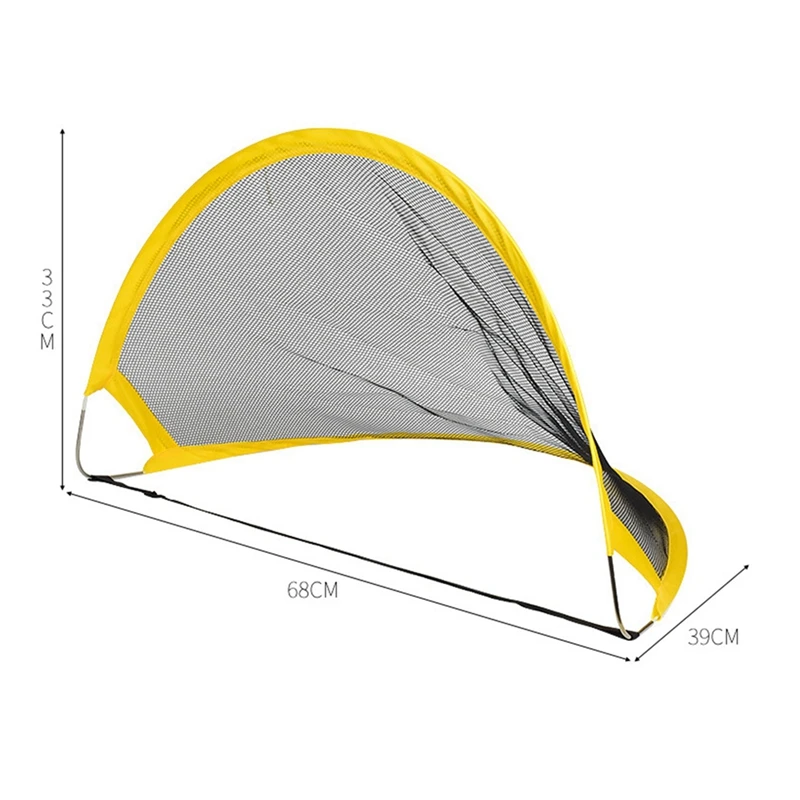 Juguete de portería de fútbol plegable, Red de fútbol portátil de gran tamaño para niños, juguete deportivo al aire libre con balón de fútbol, duradero y fácil de usar, 65Cm