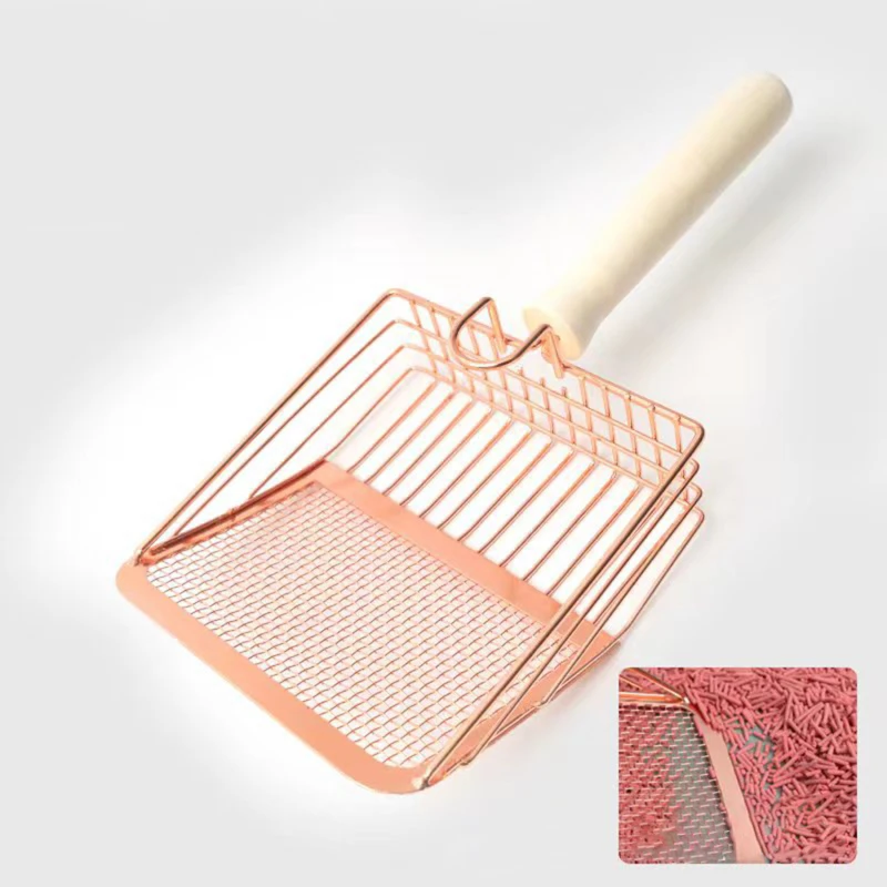 Cat Litter Cleaning Tool Metal Stainless Steel Shovel Tofu Sand Bentonite Small Fragments Shovel Feces Pet Supplies Accessories