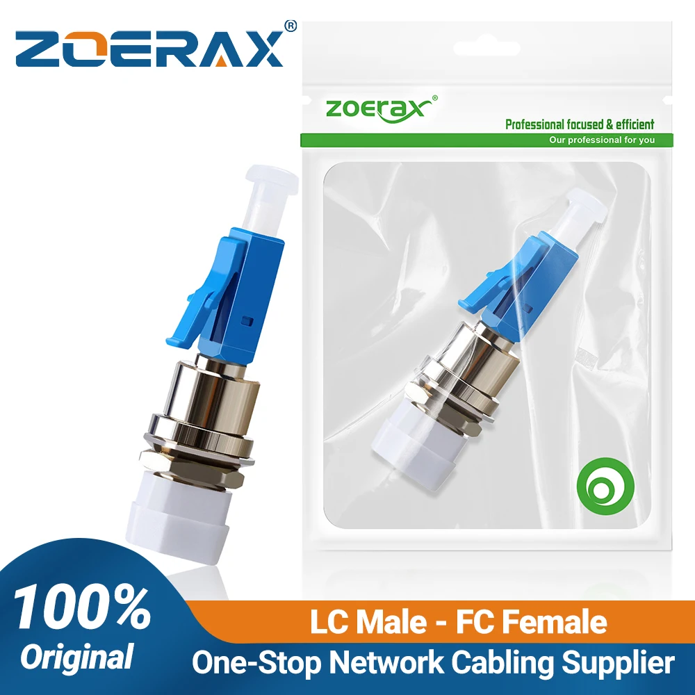 ZoeRax LC/UPC Male to FC/UPC Female Simplex Hybrid Optical Fiber Adapter, for Visual Fault Locator Fiber Jumper Test