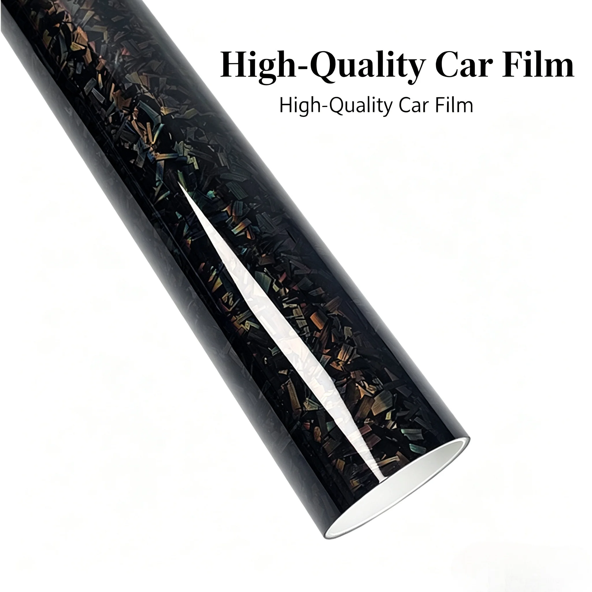 Carbon Fiber Wrap Vinyl Car High-quality Rainbow Laser Flower Carbon Black Blue Silver Red Purple Powder Decals for Vehicle Film