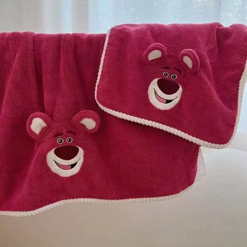 Банное полотенце Toy Story Lots-o'-Huggin' Bear, полотенце для лица, летнее одеяло с вышивкой мультфильма Lotso, мягкое впитывающее быстросохнущее полотенце
