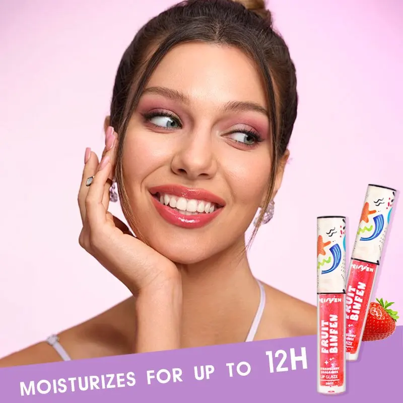 3 pçs mini batom líquido de longa duração à prova dwaterproof água antiaderente alto pigmento cor brilhante brilho labial blush para mulher maquiagem bonito
