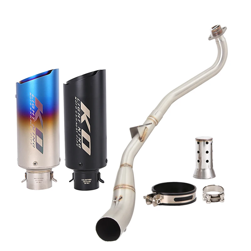 51mm Muffler Motorcycle Exhaust System Stainless Steel Header Pipe Removable DB Killer Slip On For Honda MSX125 GROM 2021-2025