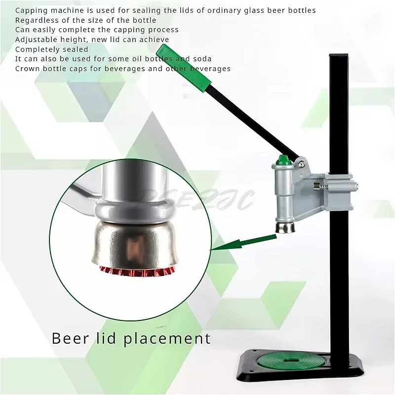 26mm Beer Capping Machine Beer Filling and Sealing Equipment with Rubber Anti Slip Pad Easy and Simple To Operate